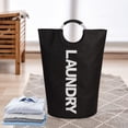 thumbnail image 6 of Large Laundry Basket Bag Storage Waterproof 115L Oxford Fabric Collapsible Laundry Bin Dirty Clothes Basket for Closet Dorm Dorm Laundry Room College black, 6 of 7
