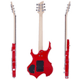 thumbnail image 6 of 6-String Beginners Electric Guitar with Accessories Pack, H-S-H Pickup, Burning Fire Style (Red), 6 of 10