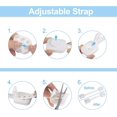 thumbnail image 5 of Cerradura de seguridad para bebés (mejorada), juego de 6 pestillos de seguridad para armarios de niños y bebés, para cajones y frigoríficos (blanco, no requiere herramientas), 5 of 5