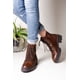 thumbnail image 3 of Bota Combat De Piel Café Para Mujer., 3 of 4
