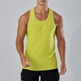 thumbnail image 2 of SSAAVKUY Savings Men's UPF 50+ Tank Top Quick Dry Summer Workout Muscle Sleeveless Shirts for Swim Beach Bodybuilding T Shirts Yellow M, 2 of 8