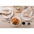 thumbnail image 5 of CC Home Furnishings Neutral Taupe and Gray French Striped Pattern Rectangular Tablecloth 60" x 120", 5 of 6