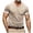 Khaki, variant on Krdevn Men's Short Sleeved V Neck Solid Color Stitching Pocket T Shirt Top,L