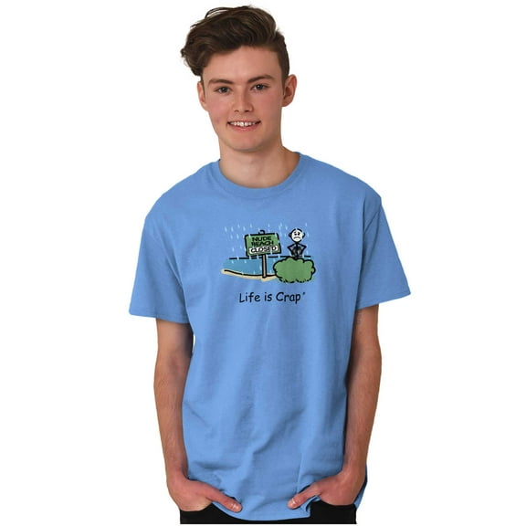 Nude Beach Closed Unlucky Relatable Men's Big & Tall Crewneck Graphic Tee Brisco Brands 2X