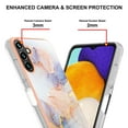 thumbnail image 2 of Nalacover Slim Case for Samsung Galaxy A15, Fish Scale Marble Pattern Phone Case for Women Girls Compatible with MagSafe, TPU Shockproof Scratch Resistant Protection Cover, White Marble, 2 of 5