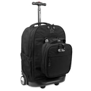 J World Boys And Girls Duo 18 Rolling Backpack And Lunch Bag For School And Travel, Black