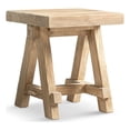 thumbnail image 1 of Hawthorne 18" Square Reclaimed Elm Trestle Side Table Light Natural Brown, 1 of 10