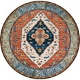 thumbnail image 2 of HAHDAXIA Boho Round Rug 3ft Small Round Area Rug Non-Slip Round Bathroom Rug Washable Throw Rugs for Bedroom Oriental Distressed Round Kitchen Office Circle Rug Round Carpet for Living Dining, 2 of 7