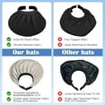 thumbnail image 3 of Womens Visors,Clip On Foldable Wide Brim Womens Golf Visor,Roll-up Headband Sun Hat with UV Protection, 3 of 16