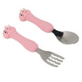 thumbnail image 1 of Portable Baby Cutlery Set,Cartoon Stainless Steel Utensils Fork Spoons With Storage Box Toddler Flatware Kid Tableware Set For Home Outdoor Travel Picnic, 1 of 8