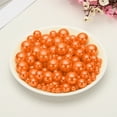 thumbnail image 4 of Uxcell 150 Pcs Faux Pearls Beads Vase Filler Centerpiece Pearls for Party Wedding Table Decor Orange Red, 4 of 6