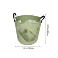 thumbnail image 2 of Large Stackable Plastic Laundry Basket with Handles for Wet and Dry Clothes Storage, Humidity-Resistant Bathroom Organizer, Household Utility Bin, 2 of 5