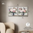 thumbnail image 5 of Blush Pink Bedroom Serenity Pair Canvas Print Fashion Wall Decor by Art Remedy, Silver Frame, 20 x 20, 5 of 6