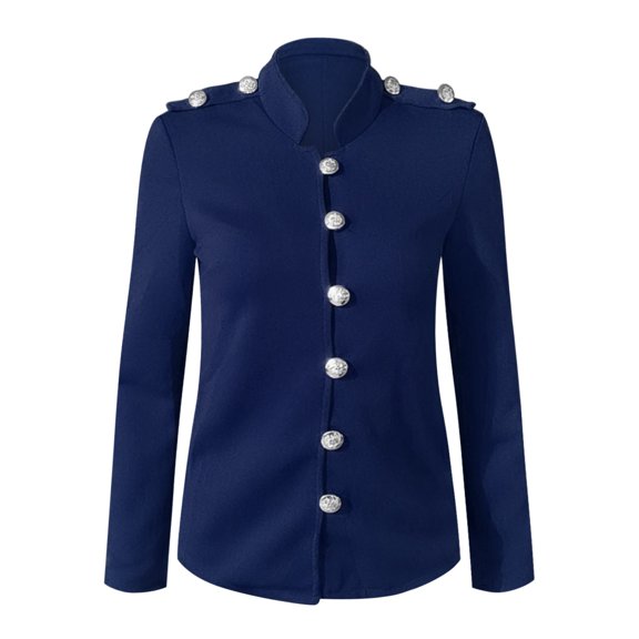 Vedolay Jackets for Women Blazers for Women Casual Open Front Long Sleeve Fashion Lightweight Jacket,Navy M