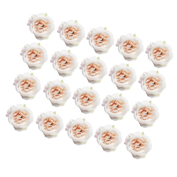 Set de 20pcs de Simulación Rosa Yuyangstore Cabeza de Flor Champán Claro Cabezales de flores artificiales