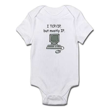 

CafePress - TCP IP Body Suit - Baby Light Bodysuit