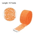 thumbnail image 2 of Unique Bargains Lace Trim 10 Yards 1.6 Inch Flower Elastic Lace Ribbons for Package Decoration Wedding Headbands Orange, 2 of 5