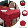 thumbnail image 4 of Linen Table Cloth Cotton Wheat Coffee Linen Tablecloth for Square Tables Heavy Weight Washable Farmhouse Soft Boho Tablecloth for Kitchen ; Table Linens (Wheat Coffee x ), 4 of 8