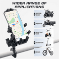 thumbnail image 6 of Motorcycle Phone Mount with Vibration Dampener, 1-Hand Operation Motorcycle Bike Scooter ATV Handlebar Holder, 6 of 9
