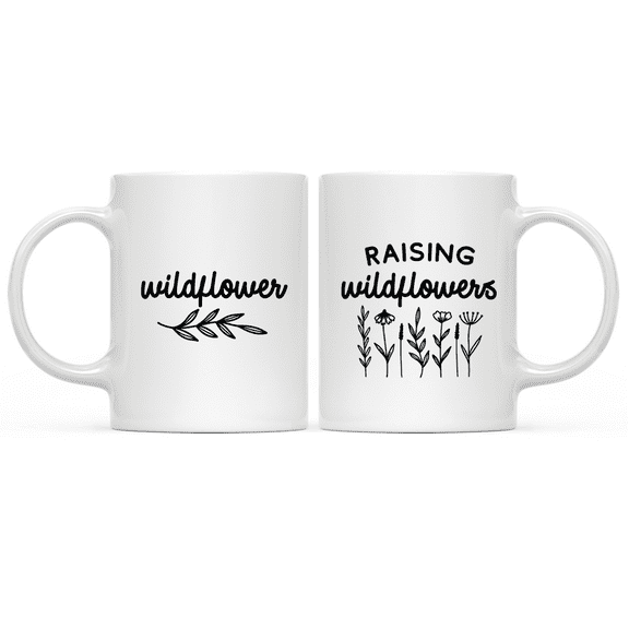 Koyal Wholesale Mommy And Me Bundle Coffee Mug Collection, Wildflower