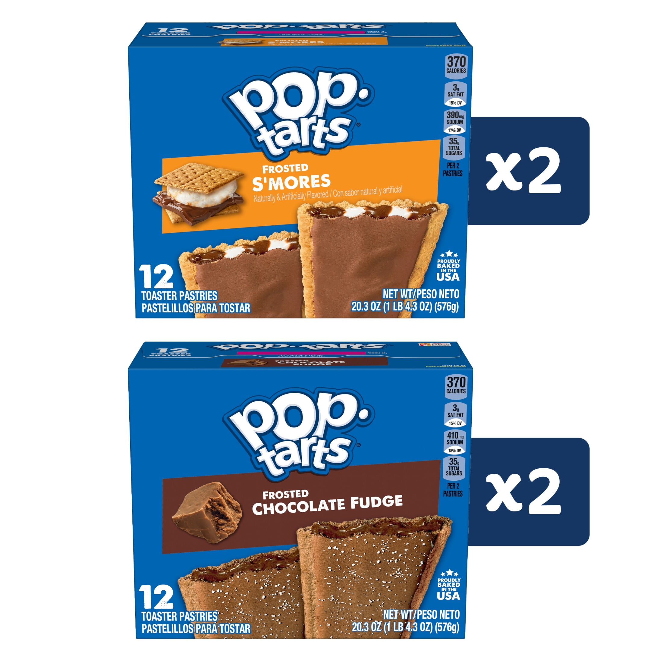 Pop-Tarts Variety Pack Toaster Pastries, Breakfast Foods, Shelf-Stable, 81.2 oz (48 Count)