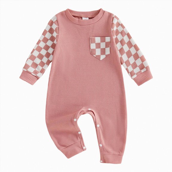 CAUYDY 0 3 6 9 Months 1T 2T Baby Boys Pajamas Newborn Clothes Preemie Long Sleeved Romper Fall Winter Infant Boy Soft Bodysuit Toddler Sleepers Pink for Sizes 3-6 Months