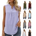 thumbnail image 4 of Blusa Sin mangas Minnieouse para mujer con Cuello en V Negro XXL, 4 of 5