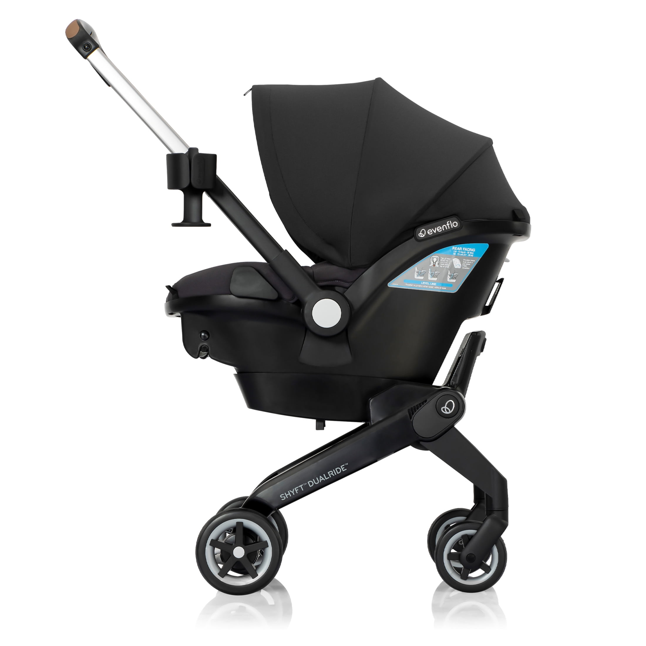Shyft DualRide with Carryall Storage Infant Car Seat and Stroller Combo (Sylva Pink)