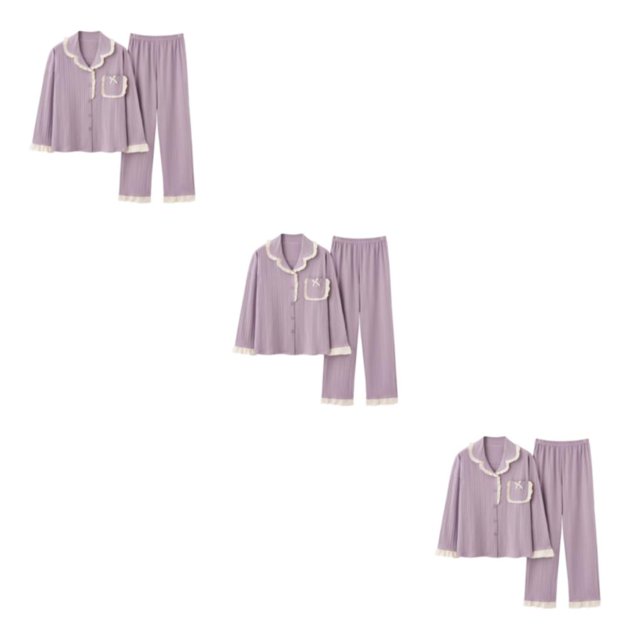 stanreset Satin Pyjama Set Women - Flattering Soft And Comfortable Variety Of Colors B6804 L,1 3Set