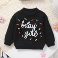 thumbnail image 2 of JIAYUE Girls Sweater Long Sleeve Knit With Letter And Floral Embroidery Cute Round Neck For Infant Baby Toddler Casual Outfit Leisure Children Tops, 2 of 3