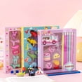 thumbnail image 1 of Dinosaur Mermaid Space Series Large Square Box Rubber Set Stationery Set Christmas Prizes and Gifts, 1 of 5