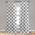 thumbnail image 5 of Ambesonne Monochrome Curtains, Zigzag Blast Formations, Pair of 28"x95", Charcoal Grey Multicolor, 5 of 5