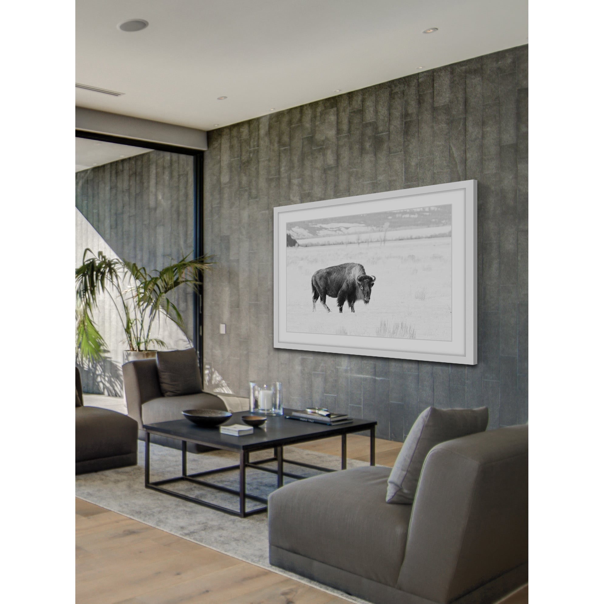 Marmont Hill "Buffalo Gaze" Framed Painting Print