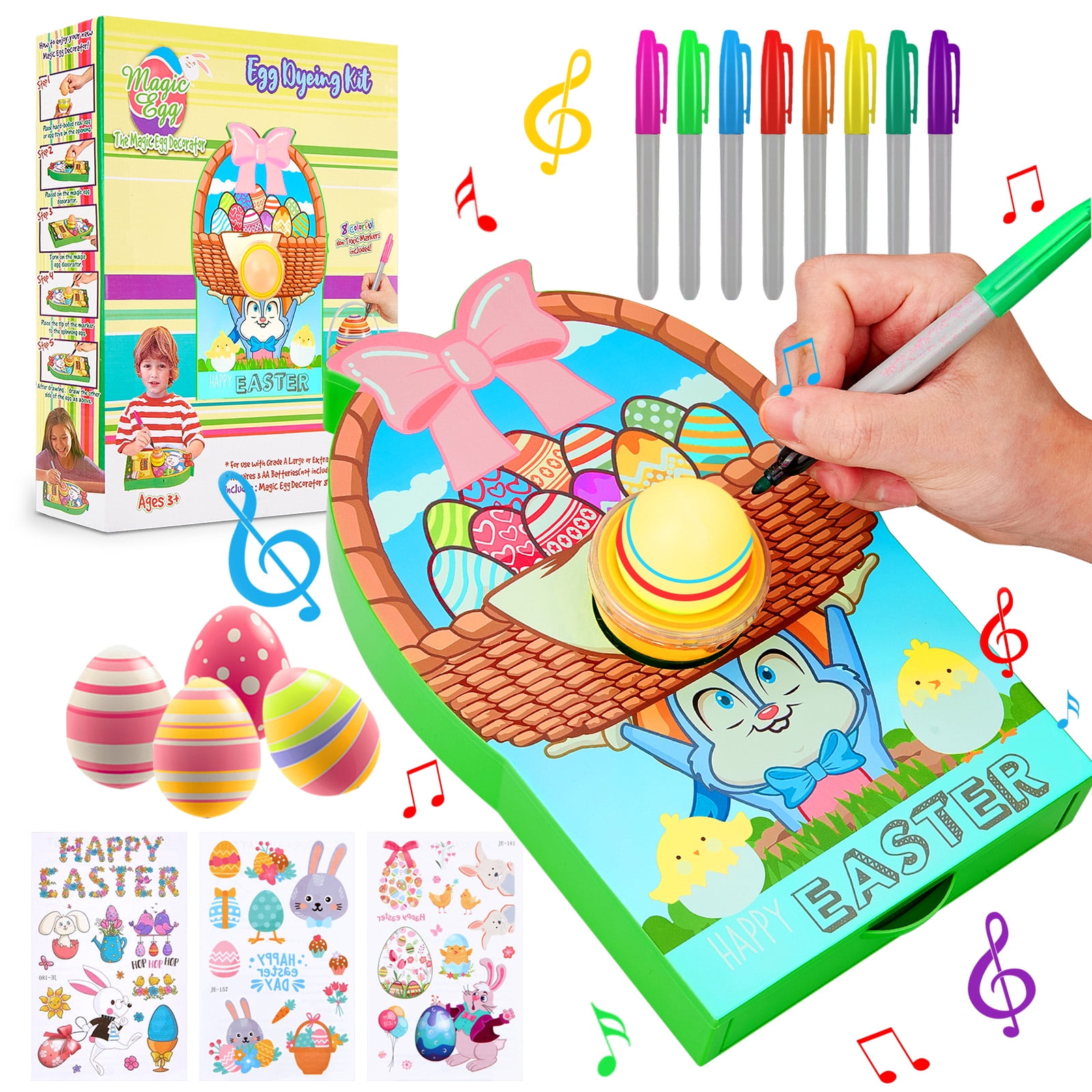Crislove Easter Eggs Decorating Kit, Cute Bunny DIY Easter Egg