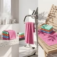 thumbnail image 3 of Solid-colored Black-striped Towel, Soft Water-absorbent Quick-drying Towel, for Bathroom Restroom Hotel Travel Camping Face Wash Wet Hair Wipe, 3 of 6