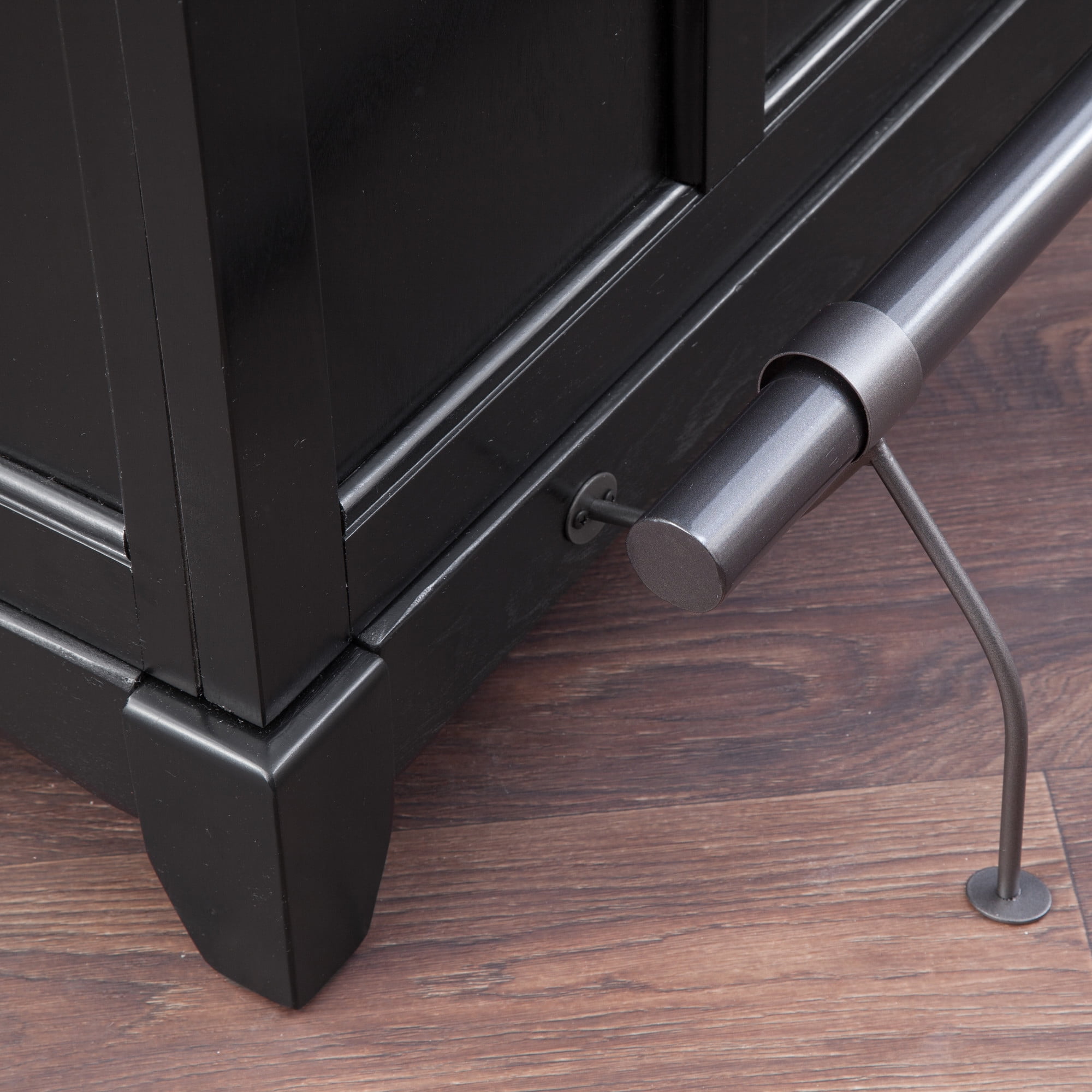Steve Silver Garcia Modern Home Bar Cabinet Counter Height, Black