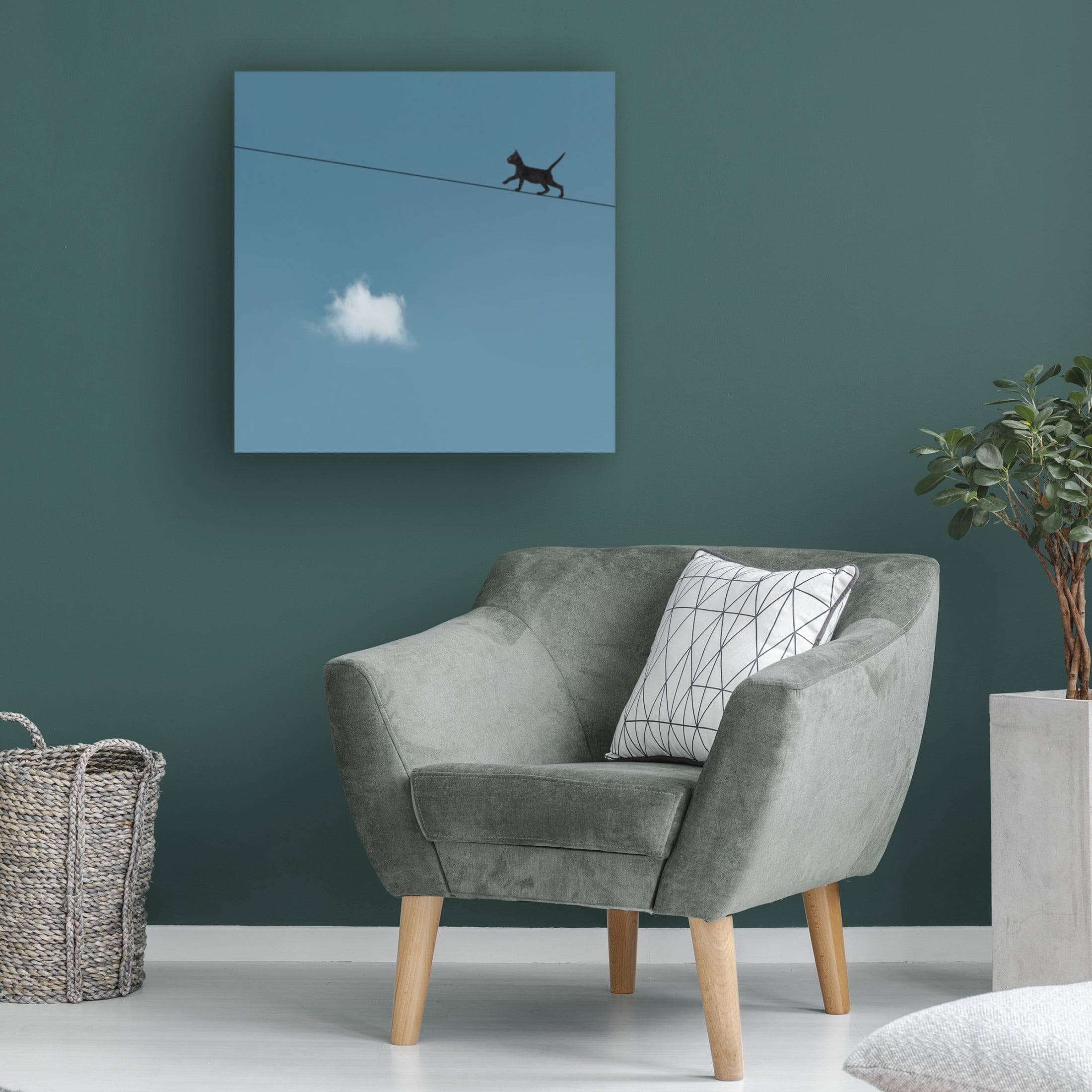 Canvas Wall Art - Jon Bertelli 'Walk The Line' Wall Art for Living Room, Bedroom, or Office Décor by Trademark Fine Art - 35 x 35 Inches