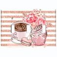 thumbnail image 2 of Metal Light Switch Wall Plate Outlet Cover (Coffee Mocha Espresso Heart Cupcake Macaron Flower Bouquet Pink - Triple Toggle), 2 of 2