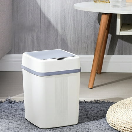 

ZCFZJW Storage & Organization Touchless Sensor Trash Can 12 Liter/3.2 Gallon Small Capacity Trash Can With Lid Sensor Kitchen Bin Recycling For Kitchen/Living Room/Office