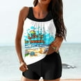 thumbnail image 2 of Kinrui Women's Tankini Swimsuits Modest Tankini Tops with Boy Shorts Funny Swimwear Tummy Control Two Piece Bathing Suits Multicolor,L, 2 of 6