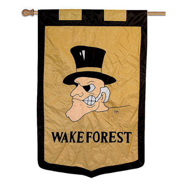 Wake Forest Demon Deacons Banner With Hanging Pole Home Kitchen