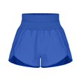 thumbnail image 6 of RYRJJ High Waisted Athletic Running Shorts for Women High Split Comfy Shorts with Liner for Gym Workout Track(Blue,M), 6 of 9