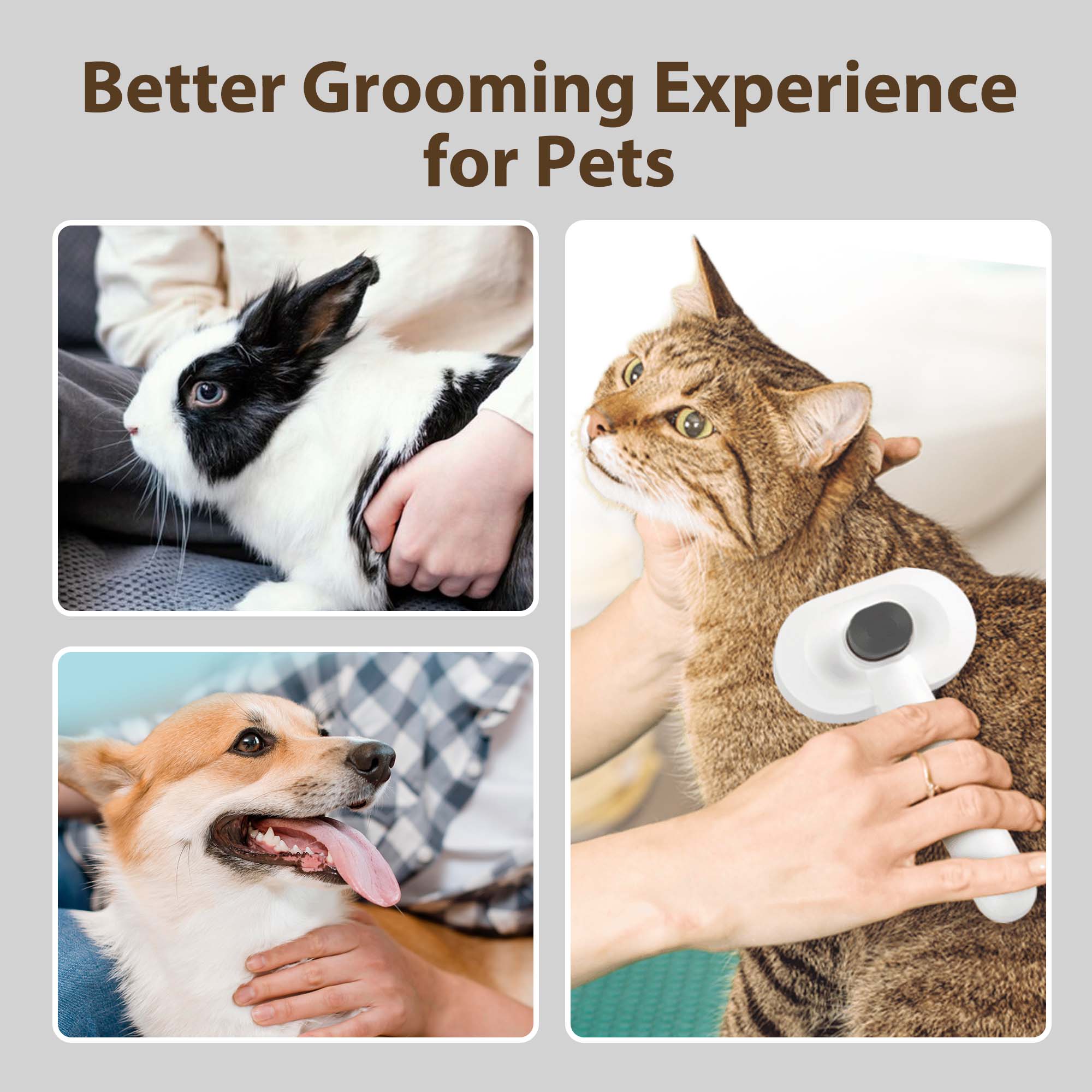 Prime Pets Self-Cleaning Slicker Brush for Dogs & Cats photo 6