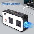thumbnail image 5 of AA Products Power Inverter 12V DC to 110V AC 200W Car Charger Adapter Various Charging Protocols Fits AA Products Power Tool Organizer, 5 of 6