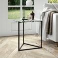 thumbnail image 6 of Evelyn&Zoe Jenson 24" Wide Round Side Table with Glass Top, Blackened Bronze, 6 of 9