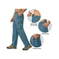 thumbnail image 2 of Little Donkey Andy Men's Quick Dry UPF 50+ Cargo Pants, Stretch Lightweight Outdoor Hiking Pants Gray Dawn XXXL, 2 of 7