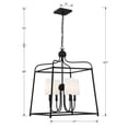 thumbnail image 3 of 2244-BF Crystorama Lighting Sylvan - 4 Light Chandelier-29.75 Inches Tall and 21.5 Inches Wide-Black Forged Finish    -Traditional Installation, 3 of 6