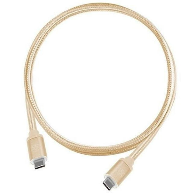 SilverStone Technologies CPU06G-500 0.5 m USB 3.1 Generation 2 Type-C to Type-C with E-Marker IC & Support PD Function Cable, Gold