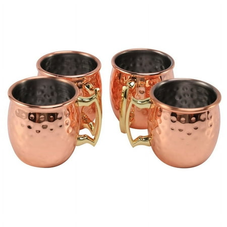 

Mini 2-Ounce Stainless Steel Mug Espresso Mini Mugs Copper Plated Mugs Set of 4