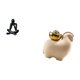 thumbnail image 5 of Figura de escritorio de pensador, escultura abstracta, mini estatua de animal, adorno elaborado con material suave y resistente, adecuado para decorac, 5 of 8